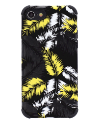 Fusion leaves case силиконовый чехол для Samsung A125 Galaxy A12 черный - желтый