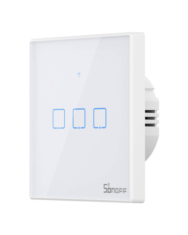 Умный выключатель WiFi + RF 433 Sonoff T2 EU TX (3-канальный) обновленный
