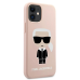 Karl Lagerfeld KLHCP12SSLFKPI iPhone 12 mini 5,4" hardcase jasnoróżowy|light pink Silicone Iconic