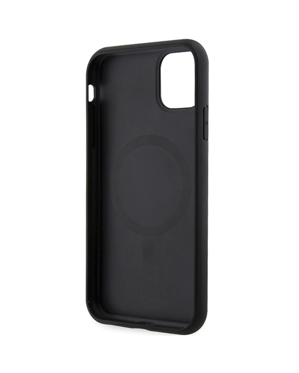 Guess PU G Cube MagSafe Compatible Case for iPhone 11 Black