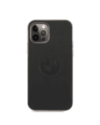 BMHCP12LREELK BMW Signature Leather Embossed Logo Hard Case for iPhone 12 Pro Max 6.7 Black