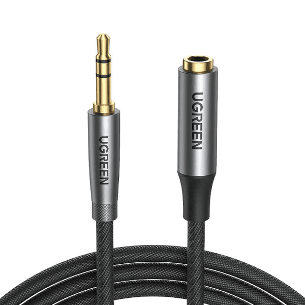 UGREEN AV190 AUX jack audio extender 3.5 mm, 0.5m (black)