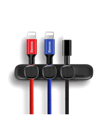 Baseus Peas Magnetic Cable Organizer Cable Clip black (ACWDJ-01)