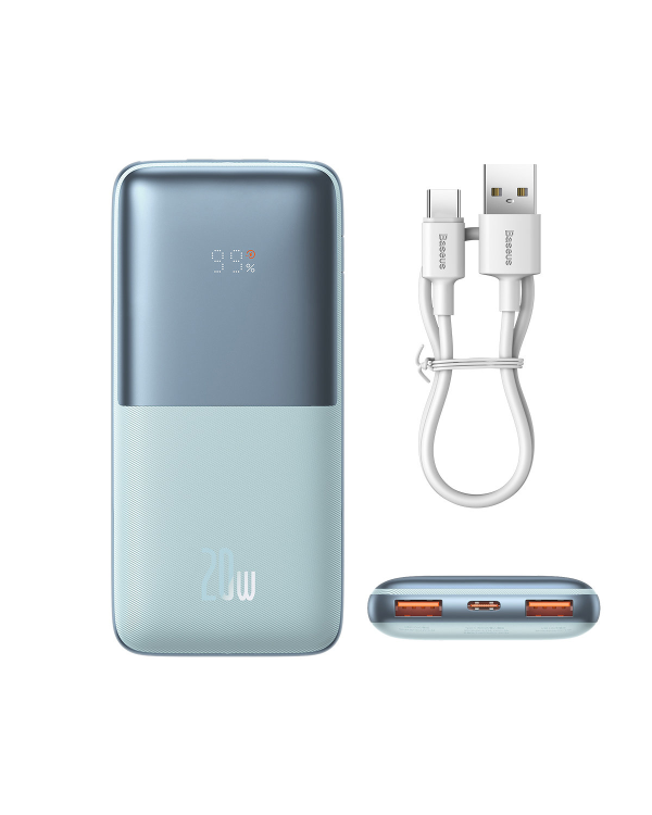 Powerbank Baseus Bipow Pro 10000mAh, 2xUSB, USB-C, 20W (blue)