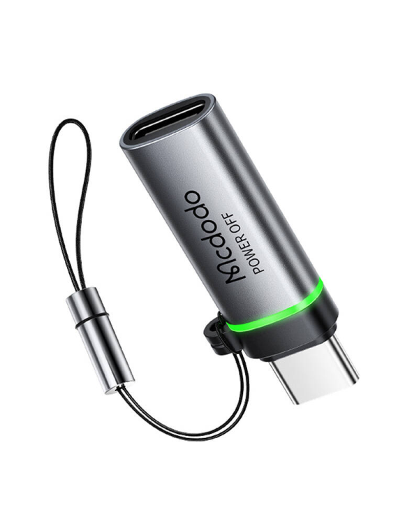 Адаптер Mcdodo OT-2450 | USB-C к USB-C | автоматическое отключение питания | серебристый