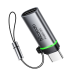 Адаптер Mcdodo OT-2450 | USB-C к USB-C | автоматическое отключение питания | серебристый