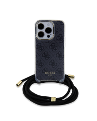 Guess IML 4G Printed Crossbody Case for iPhone 15 Pro Black