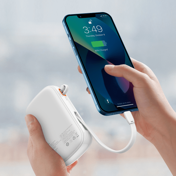 Powerbank Baseus Qpow PRO with cable, 20000mAh, 20W (White)