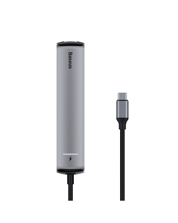 Baseus CAHUB-J0G 6 in 1 Приставка для MacBook | 1 x HDMI | 3 x USB 3.0 | USB-C | RJ45 | PD