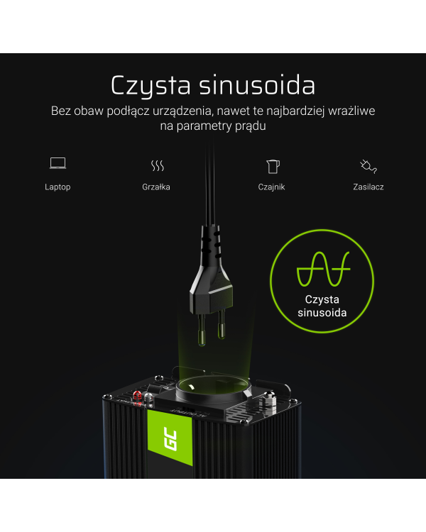 Green Cell Power Inverter 24V to 230V 1000W|2000W Pure sine wave