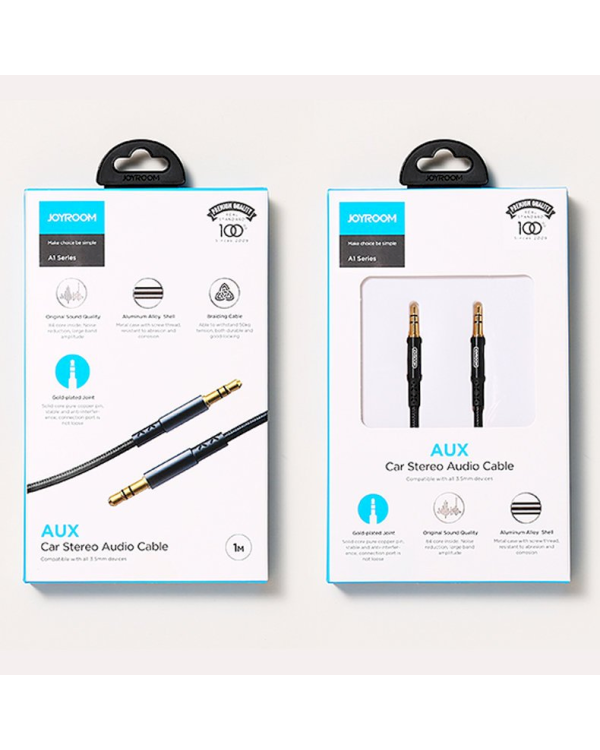 Дополнительное изображение книги «Joyroom stereo audio AUX cable 3,5 mm mini jack 2 m black (SY-20A1)»