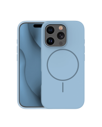 Чехол Fusion silicone Thin Magsafe для iPhone 16 светло-голубой
