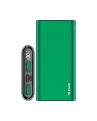 Dudao power bank 10000 mAh Power Delivery 20 W Quick Charge 3.0 2x USB / USB Type C green (K14H green)