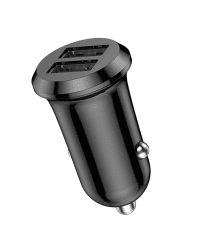 Car charger Vipfan C01, 2x USB, 12W (black)