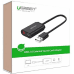 External USB audio card UGREEN 15cm (black)