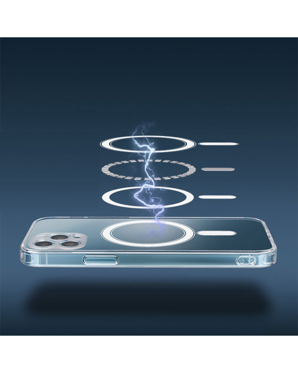 Чехол Fusion Anti Shock 1,5 мм Mag для iPhone 13 6,1" прозрачная защита камеры