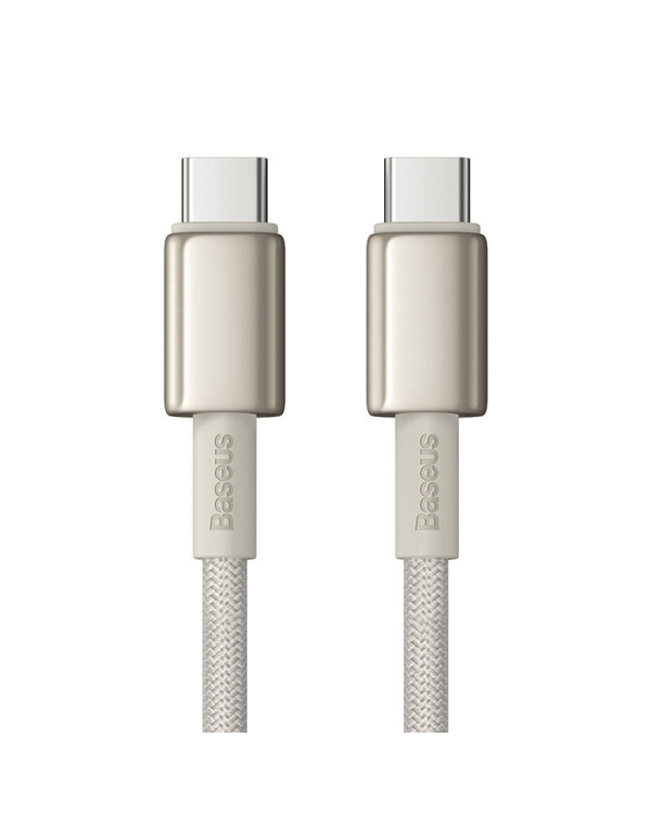 Кабель USB-C - USB-C Baseus Tungsten Gold, 100 Вт, 2 м (золото)