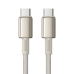 Кабель USB-C - USB-C Baseus Tungsten Gold, 100 Вт, 2 м (золото)