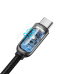 Baseus USB Type C cable - USB Type C 100W (20V | 5A) Power Delivery with display screen power meter 2m black (CATSK-C01)