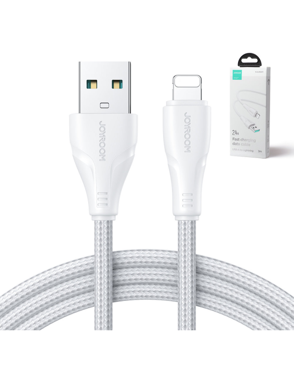 Кабель Joyroom USB - Lightning 2.4A Surpass Series 3 м белый (S-UL012A11)