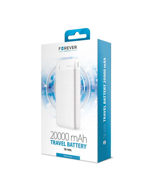 Повербанк Forever TB-100L 20000 мАч / 2 x USB белый