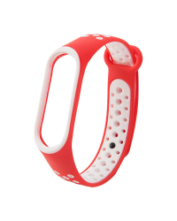 Fusion dots ремешок для часов Xiaomi Mi Band 3 / Mi Band 4 красный - белый