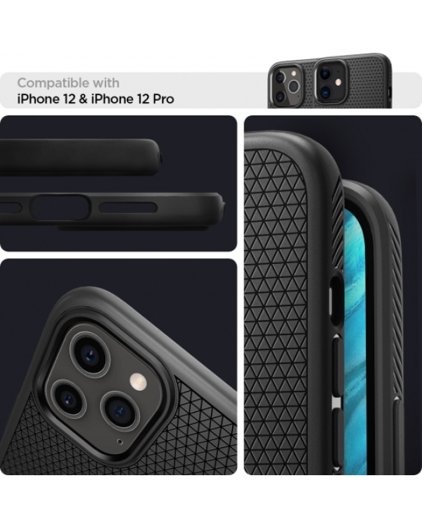 Дополнительное изображение книги «Case SPIGEN Liquid Air ACS01701 for Iphone 12|12 Pro - Matte Black»