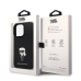 Karl Lagerfeld Liquid Silicone Metal Ikonik Case for iPhone 15 Pro Black