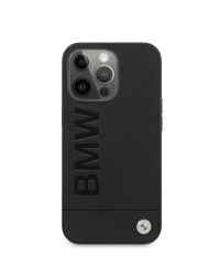 BMHCP13XSLLBK BMW Leather Hot Stamp Case for iPhone 13 Pro Max Black