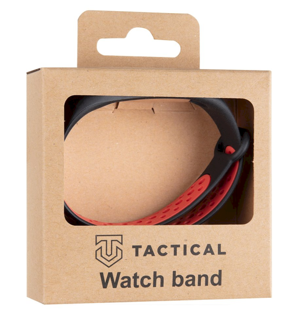 Обложка книги «Tactical 281 Double Silicone Band for Xiaomi Mi Band 3/4 Black/Red»