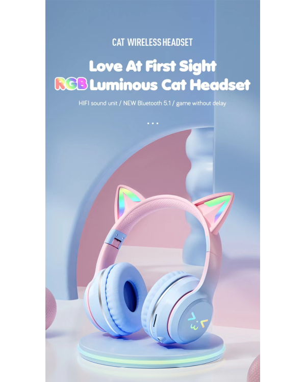 Беспроводные наушники Goodbuy Strange Eyes для детей | bluetooth 5.1 синий