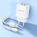 Borofone Wall charger BN15 Strong - 2xUSB - 2,1A with USB to Micro USB cable white
