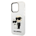 Karl Lagerfeld IML Glitter Karl and Choupette NFT Case for iPhone 14 Pro Transparent