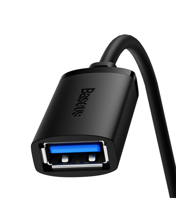 Удлинительный кабель USB 3.0 Baseus с разъемом "мужчина-женщина", серия AirJoy, 1 м (черный)
