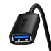 Удлинительный кабель USB 3.0 Baseus с разъемом "мужчина-женщина", серия AirJoy, 1 м (черный)