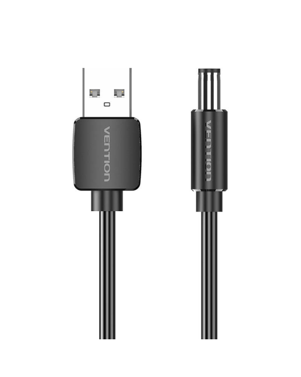 Кабель питания USB 2.0 - DC 5,5 мм Barrel Jack 5V Vention CEYBF 1 м (черный)