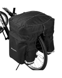 Wozinsky Bicycle Bike Pannier Bag Rear Trunk Bag with Shoulder Strap and Bottle Case 60L black (WBB13BK)