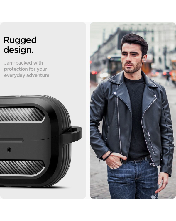 Чехол Spigen Rugged Armor Samsung Galaxy Buds 3 | 3 Pro - черный