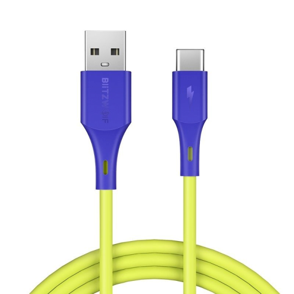 Обложка книги «USB type C cable BlitzWolf BW-TC14 3A 1m (green)»