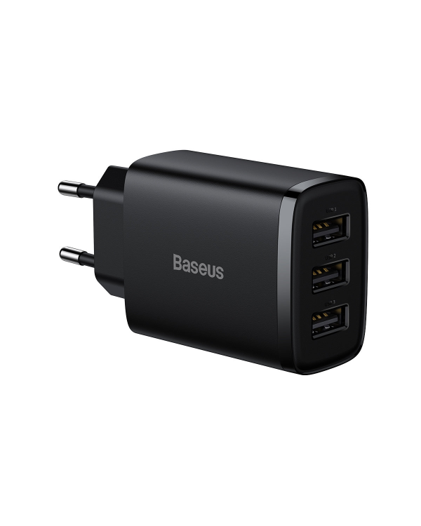 Baseus Compact charger 3x USB 17W black (CCXJ020101)