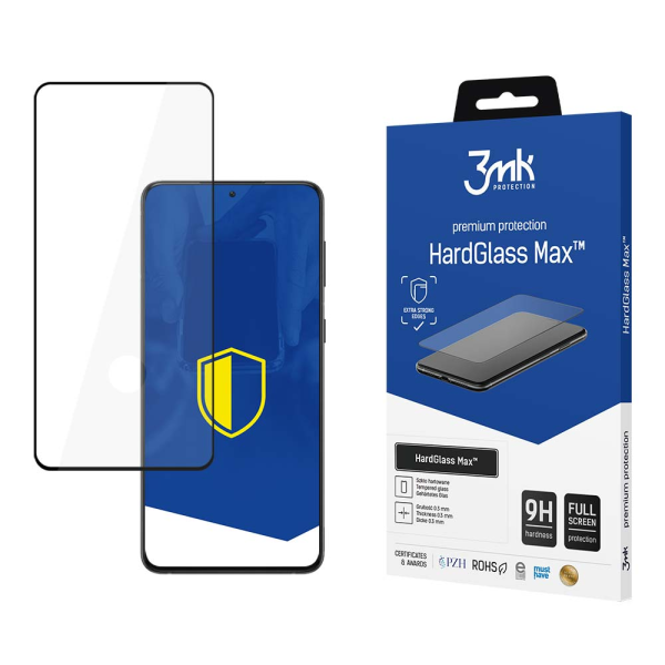 Обложка книги «Samsung Galaxy S21+ 5G Black - 3mk HardGlass Max™ FingerPrint screen protector»