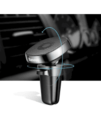 Baseus Privity Pro Vehicle Mount Magnetic Holder Bracket with Genuine Leather for Air Vent black (SUMQ-PR01)