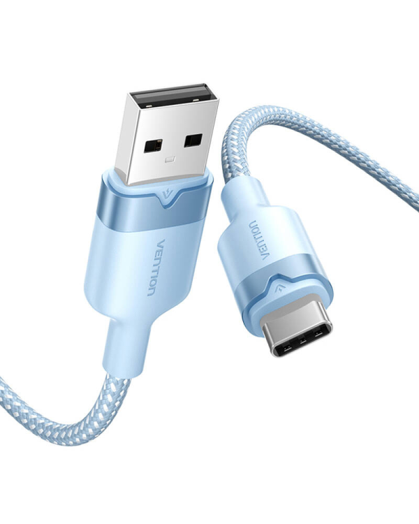 Кабель USB 2.0 A - USB-C 3A Vention CTNLF 1M (синий)