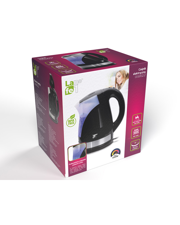 Электрический чайник Lafe CEG002.2 черный