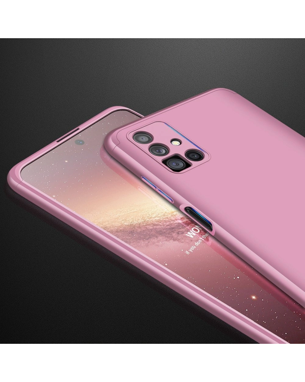 GKK 360 Protection Case Front and Back Case Full Body Cover Samsung Galaxy M51 pink