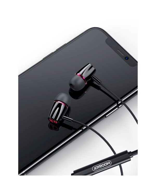 Дополнительное изображение книги «Joyroom in-ear earphones 3.5mm mini jack with remote and microphone black (JR-EL114)»