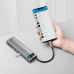 Дополнительное изображение книги «Концентратор 11in1 Baseus Metal Gleam Series, USB-C - 3x USB 3.0 + 2x HDMI + USB-C PD + Ethernet RJ45 + microSD|SD + VGA + AUX»