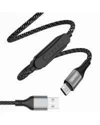 Dudao USB - micro USB cable 5 A 1 m charging timer 1 - 5 h black (L7xsM)