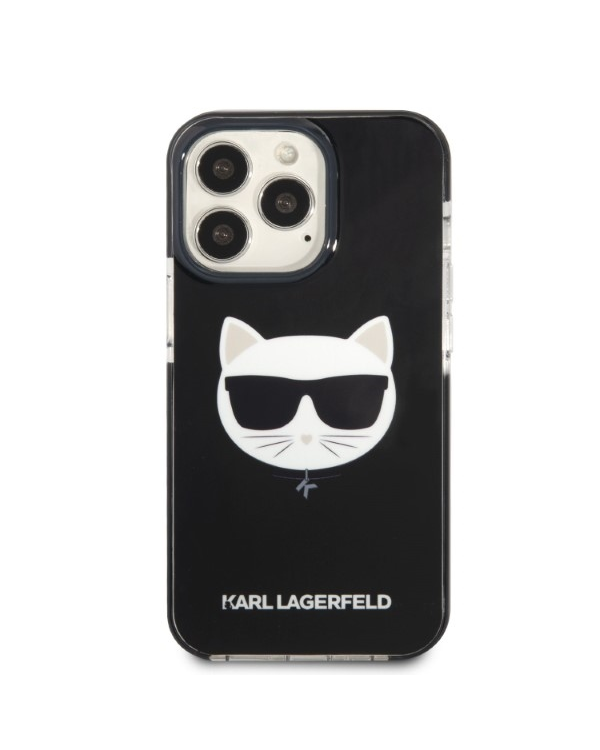 Karl Lagerfeld TPE Choupette Head Case for iPhone 13 Pro Black