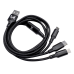 Обложка книги «Wozinsky cable 3w1 USB - USB Typ C/ micro USB/ Lightning 2,8A 1,25m black»